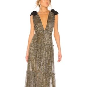 Sabina Musayev Ray Dress in Gold
